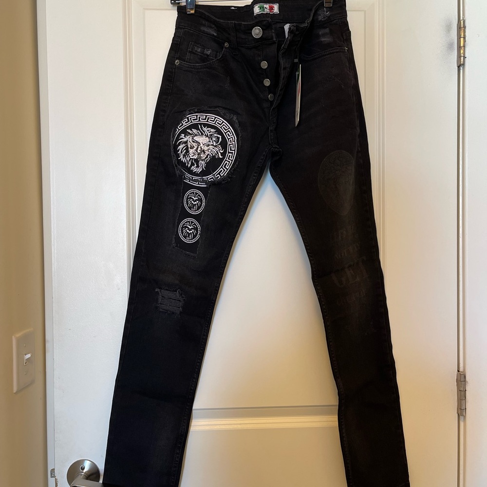 Brand New NWT Men Distressed Jeans by Italio